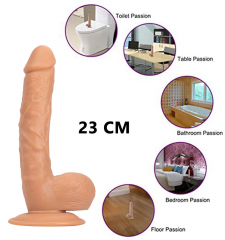 22, 23 cm uzunluğunda Eşler İçin Takma Penis Modeli