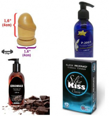 Uzatmalı prezervatif, prezervatif seti, 4 cinsel ürün set