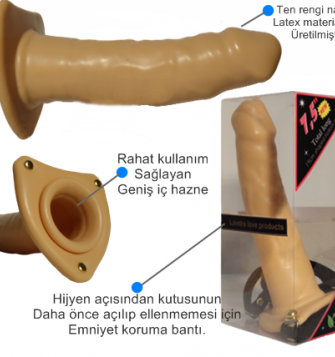 Erotik Malzemeler, Silikon Takma Penisler, 22 cm Büyük Boy